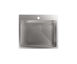 CATA - CBS-1 54-40 R10 - Évier - 51x59 cm - Bac carré avec un rayon de 1 cm, une épaisseur de 0,12cm et une profondeur de 20 cm - Matériau en acier inoxydable - Installation dans des meubles de 60 cm