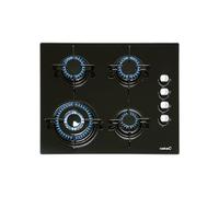 CATA CIB 6031 BK - Table de cuisson au gaz - 4 plaques de cuisson - Niche - largeur : 55.5 cm - profondeur : 47.5 cm - noir Noir G