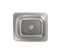 CATA - CSS 60-1 - Évier - 50,9x40,9 cm - Cuve carrée de 0,07 cm d'épaisseur et 15 cm de profondeur - Matériau en acier inoxydable - Installation dans des meubles de 60 cm