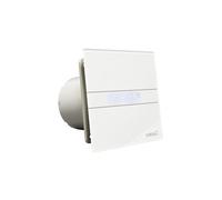 CATA E-100 MTH Extracteur d'Air Pour Salle de Bain Série E MT Hygro Façade en Verre Blanc avec Minuteur et Détecteur d'Humidité Classe Énergétique B 15 cm de Large