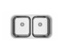 Cata Évier de cuisine bas plan 2 bacs CB-2 /B carré 79 x 46 cm Profondeur 20 cm Fond absorbant Acier inoxydable Accessoires inclus Couleur grise