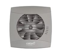 CATA Extracteur de salle de bain UC-12 TIMER HYGRO SILVER Classe IP44 Valve anti-retour Détecteur d'humidité Niveau sonore 26 dB Puissance 12 W Diamètre Sortie 120 mm Débit 205 m3/h Silencieux Eco