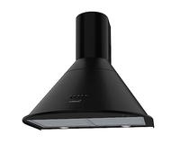 Cata - Hotte aspirante - Modèle Q-7760 BK - Cloche décorative murale - Largeur de 60 cm - 3 niveaux d'extraction efficacité énergétique C - Finition de couleur noire.