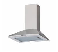 CATA Hotte aspirante UK 5000 X Commande mécanique 3 niveaux d'aspiration 480 m³/h Niveau sonore 56 dB Moteur K10 Consommation 110 W Éclairage LED Couleur acier inoxydable