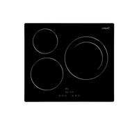 CATA IB 6303 BK Plaque Vitrocéramique avec 3 zones de Cuisson À induction Détection automatique des Récipients Contrôle tactile avec indicateur de Chaleur résiduelle 9 Puissances