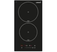 CATA ISB 3102 BK Plaque à induction Couleur noire 2 zones de cuisson 9 niveaux de puissance réglables Commande tactile coulissante