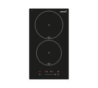 CATA ISB 3102 BK Plaque à induction Couleur noire 2 zones de cuisson 9 niveaux de puissance réglables Commande tactile coulissante avec avertisseur sonore Puissance 3,5kW Largeur 30cm