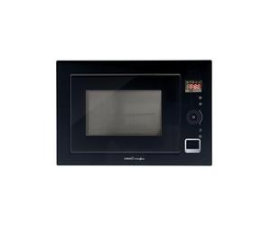CATA - MC 25 GTC BK - Micro-ondes noir - Modèle encastrable - 900 W avec 5 niveaux de puissance et gril de 1000 W - Minuteur jusqu'à 95 minutes - Capacité de 25 L du micro-ondes