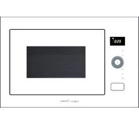 CATA MC B250 DT GWH Micro-ondes intégré 25 l avec grill à quartz, 1200 W, 900 W, 8 programmes automatiques, verre blanc, 60 cm