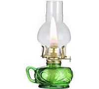 CATA-MEDICA Lampe à kérosène Lampe à Huile en Verre décorative d'intérieur Camping en Plein air Pique-Nique Ouragan Lumières Coupe-Vent Lotus Lampe à Huile avec régulateur de Flamme
