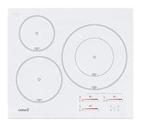 CATA, Plaque d'induction, Modèle INSB 6003 WH, 3 zones de cuisson, 9 niveaux de puissance + Booster 52x60x6cm Blanc