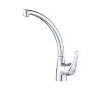 CATA Robinet de cuisine CBA Chrome/E mitigeur bec haut rotatif à 360° Acier inoxydable Aérateur anticalcaire Cartouche céramique Ouverture à froid Réducteur Débit 5L Connexion flexible Finition inox