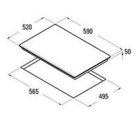 CATA GIGA 600 WH Plaque Vitrocéramique avec 4 zones et 3 fonctions de Cuisson À induction Détection automatique des Récipients Contrôle tactile et indicateur de Chaleur résiduelle & Can Roca