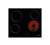 CATA TN 604 - Plaque Vitrocéramique avec 4 zones de Cuisson - Contrôle tactile avec indicateur de Chaleur résiduelle - 9 Puissances - Déconnexion automatique et Verrouillage de Sécurité 59 cm Noir