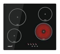 CATA - TN 604 - Plaque vitrocéramique - Couleur noire - 4 zones de cuisson Haute Lumière - 9 niveaux de puissance réglables -