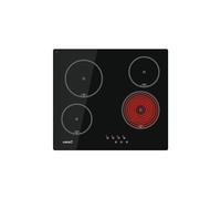 CATA - TN 604 - Plaque vitrocéramique - Couleur noire - 4 zones de cuisson Haute Lumière - 9 niveaux de puissance réglables - Commande tactile avec avertisseur sonore - Puissance 6 kW - Largeur 59 cm