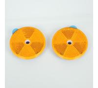 Catadioptre Réflecteur Homologué Rms Rond Ø60mm Orange À Coller Auto Pour Moto Neuf