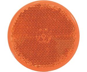 Catadioptre rond 60mm orange adhésif AJ.BA - 16649