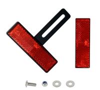 Catadioptre universel de moto E4 arrière rouge étroit avec réflecteur de plaque d'immatriculation court T-Holder Cat's Eye Scooter Quad E-approuvé, 94 x 27,5 x 20 mm