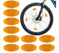 Catadioptre Velo,10pcs Réflecteurs pour Rayon Vélo,Vélo Route Réflecteurs,Catadioptre Velo Roue,Réflecteur de Vélo,Réflecteurs Rayons de Vélo Jaune,pour Améliorer la Sécurité de la Conduite de Nuit
