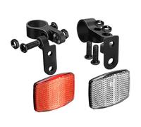 Catadioptre Velo,Réflecteur de Vélo Avant et Arrière,pour La Conduite De Nuit,avec Accessoires,avec Fonction De Vision Nocturne pour Adaptés à Tout Type de Vélo(Blanche;Rouge)
