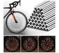 Catadioptre Vélo Réflecteurs de Rayons, PSLER 72 Pièces Couvre Rayon Vélo Réfléchissant Parlé Peaux Jantes Roue Garniture Enveloppe Couverture Décoration Réfléchissants Visibilité à 360 Degrés