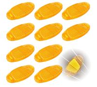 Catadioptre Velo, Réflecteurs pour Rayon Vélo, 10 Pièces Catadioptre Velo Roue,Réflecteur Roue Velo,Catadioptre Velo Orange,Rayons pour Motos, L'effet Réfléchissant Est Bon Réflecteur de vélo Orange