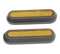 Catadioptres avec Caches Vis Roue Arrière pour Xiaomi Mi 3 et Pro 2 Jaune