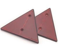 Catadrioptres en triangles, 2 pièces avec trous de fixation, selon la norme Allemande