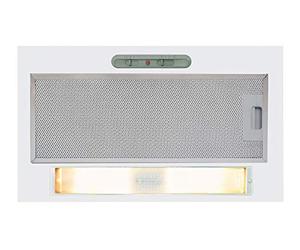 CATAG 45 WHHotte de cuisinePanneau de contrôle coulissant2 niveaux d'extractionÉclairage LED E-14Moteur extra silencieuxFinition blanche 56 cm