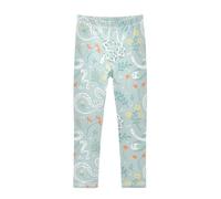 CaTaKu Leggings pour filles - Motif serpents mignons - Legging floral pour filles et enfants - Pantalon d'entraînement athlétique - Pantalon de yoga - Taille 4 à 10 ans, multicolore, 6 ans