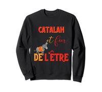 Catalan et fier de l'être - Ane Drapeau Catalan Sang et Or Sweatshirt