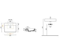 Catalano New Premium lavabo 60x47 cm rectangulaire classique-à poser blanc 0220601001