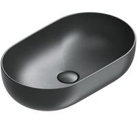 Catalano Sfera lavabo 60x37 cm ovale à poser noir mat 0522610022