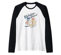 Catalina Island California Surf Retro Vintage Surf Summer Manche Raglan