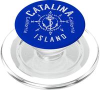 Catalina Island Sailing Anchor Wind Rose Compass Nautical PopSockets PopGrip pour MagSafe