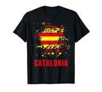 Catalogne Retro Vintage Aquarelle Sport Catalan Drapeau Catalan T-Shirt