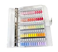 Catalogue complet d'échantillons de 120 ongles de couleur pour une comparaison précise des couleurs et un rangement bien rangé. Embouts détachables pour ongles