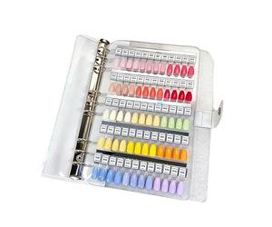 Catalogue complet d'échantillons de 120 ongles de couleur pour une comparaison précise des couleurs et un rangement bien rangé. Présentoir en acrylique