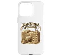 Catalogue de Cartes Bibliothèque Vintage Bibliothèque Bibliothèque Coque pour iPhone 15 Pro Max