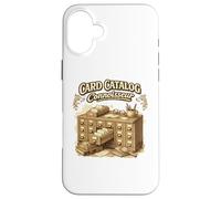 Catalogue de Cartes Bibliothèque Vintage Bibliothèque Bibliothèque Coque pour iPhone 16 Plus