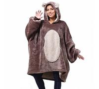 Catalonia Classy Couverture à Capuche Ours surdimensionnée Grand Sweat à Capuche, Couverture de Pull Chaud et Moelleux avec Poche Avant, Cadeaux d'hiver pour Adultes Femmes Hommes