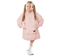 Catalonia Classy Couverture à capuche pour enfants, sweat à capuche surdimensionné pour enfants, filles et garçons - Couverture portable en polaire Sherpa moelleuse géante pour adolescents, Rose