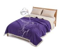 Catalonia Classy Couverture d'amour, de protection, imperméable et douillette, taille M, 125 x 150 cm, petite taille, violet/taupe