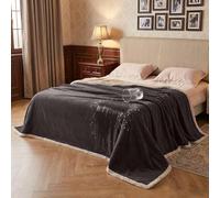 Catalonia Classy Couverture de Lit Imperméable - Très Grand Canapé Lavable Jette Une Protection de Lit - Chaude en Polaire Sherpa 203 x 152cm
