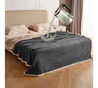 Catalonia Classy Couverture de Lit Imperméable - Très Grand Canapé Lavable Jette Une Protection de Lit - Chaude en Polaire Sherpa 203 x 229cm