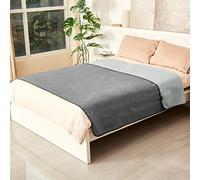Catalonia Classy Couverture imperméable pour lit, couverture polaire réversible, protection de canapé, couvre-lit, housse de canapé, couverture d'amour résistante aux liquides, 203 x 152 cm, gris