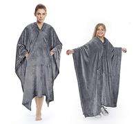 Catalonia Classy Couverture Portable Poncho pour Adultes Femmes Hommes Wrap Couverture Cape avec Poche Chaud Doux Confortable Confortable Confort Cadeau sans Manches Toutes Saisons