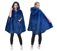 Catalonia Classy Femmes guépard col en Fausse Fourrure Poncho Polaire Cape Douce Chaude Confortable Cape idée Cadeau pour Adultes Adolescentes