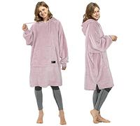 Catalonia Classy Fleece Sweat à Capuche decke, Couverture Portable Douce et Chaude, Sweat à Capuche léger, Rose